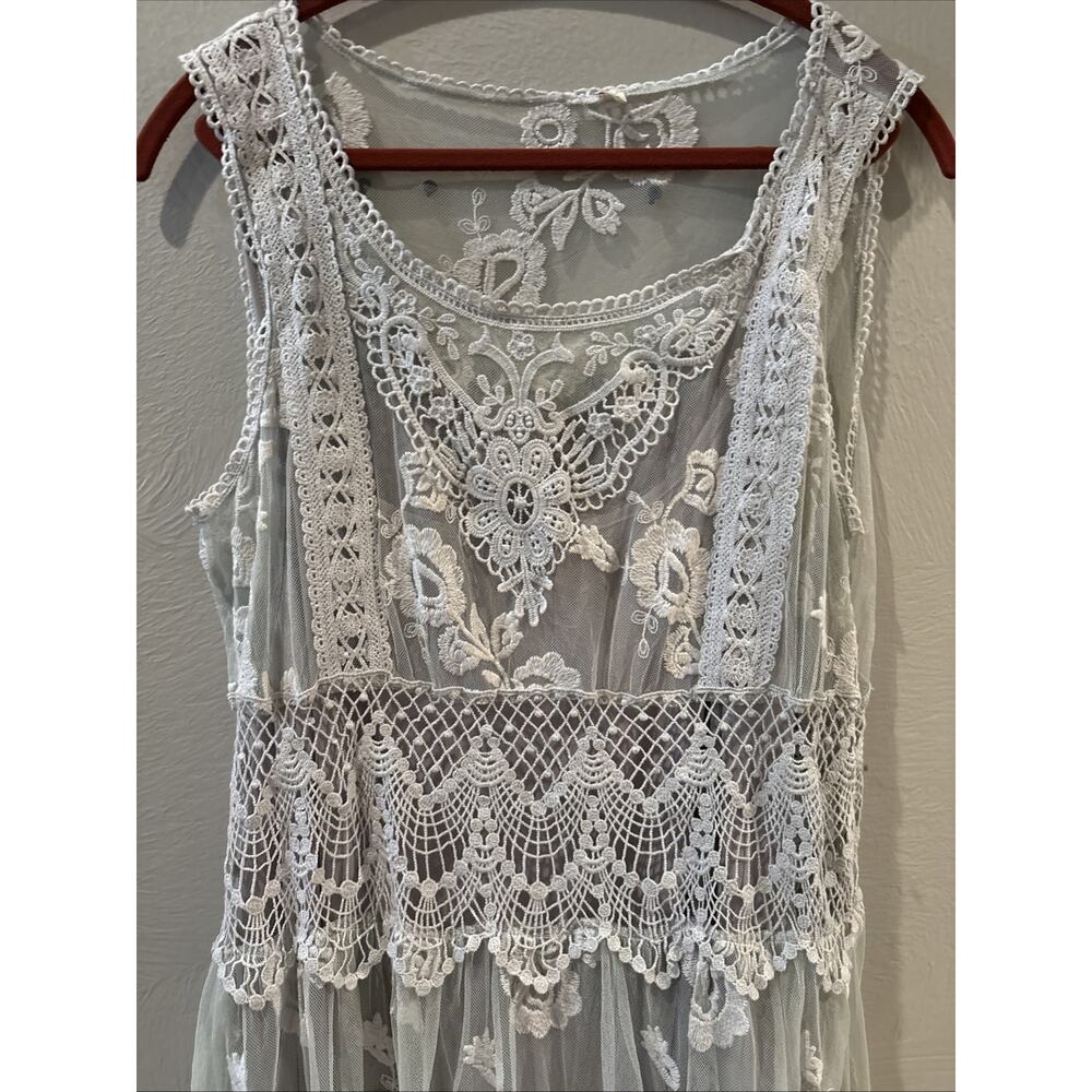 Sundance Dress 16 Lace Floral Embroidered Love Always Coquette Delicate Dainty - Picture 3 of 13